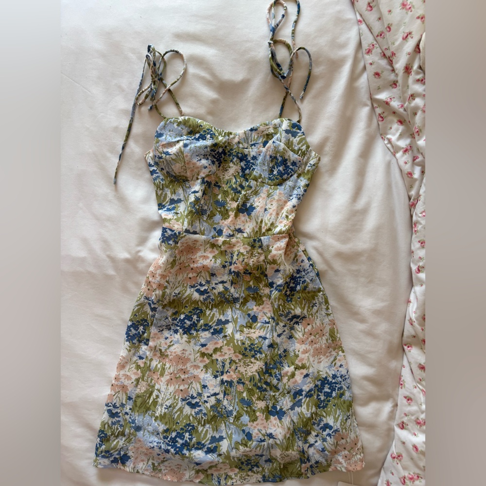 Floral Spaghetti Strap Mini Dress